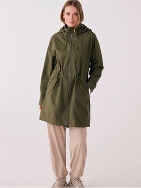 Women's Olive Hooded Anorak Jacket